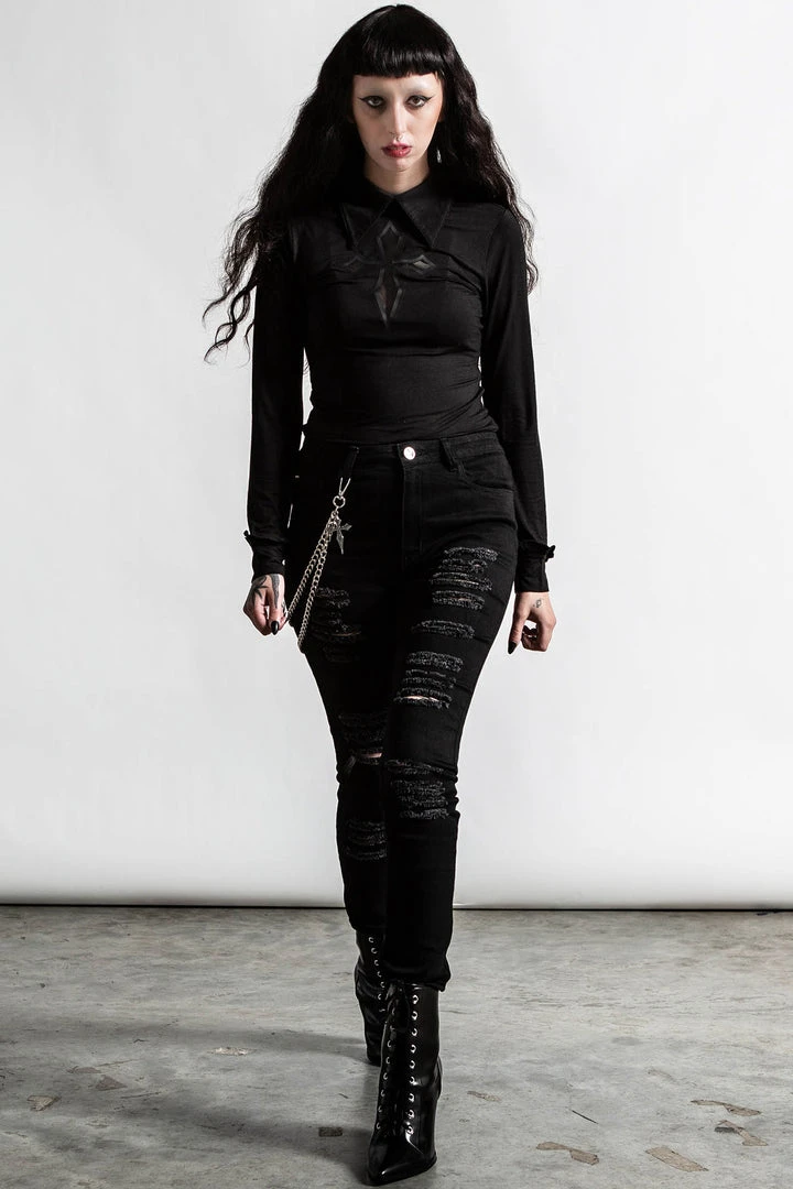 Killstar R.I.P. Slash Jeans Ladies 4 Killstar R.I.P. Slash Jeans Ladies