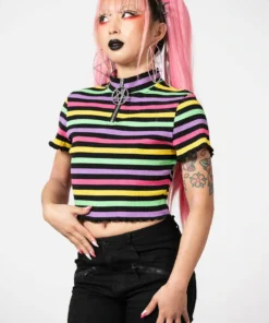 Killstar Rainbow Child Ribbed Top New Arrivals