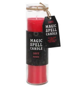 Homeware Gothic Gifts Rose 'Love' Spell Tube Candle