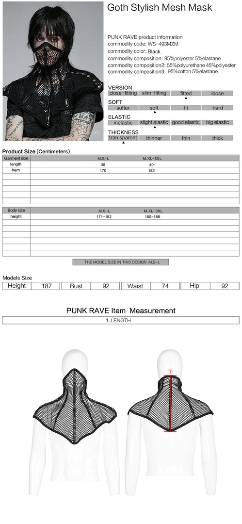 Mens Punk Rave Sativa Mesh Mask 11 Mens Punk Rave Sativa Mesh Mask