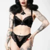 Accessories Killstar Sacred Spirits Velvet Panty Black