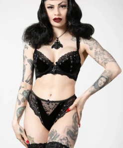 Accessories Killstar Sacred Spirits Velvet Panty Black