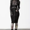 Killstar Sedusa Midi Dress Ladies