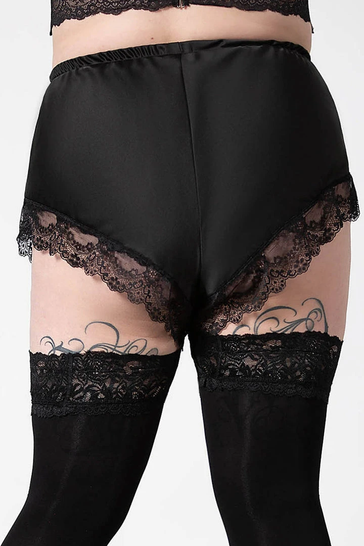 Killstar Severina Satin Shorts Black 7 Killstar Severina Satin Shorts Black