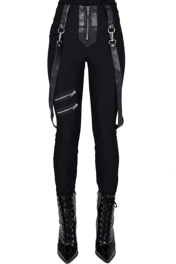 Ladies Killstar Shadow Stripe Pants Black 3 Ladies Killstar Shadow Stripe Pants Black