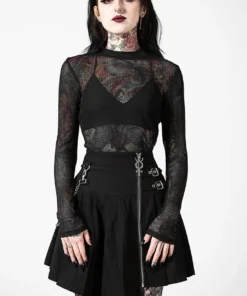 Killstar Space Wave Mini Skirt Ladies 17 Killstar Space Wave Mini Skirt Ladies