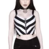 Ladies Killstar Stripe O Negative Top 1 Ladies Killstar Stripe O Negative Top