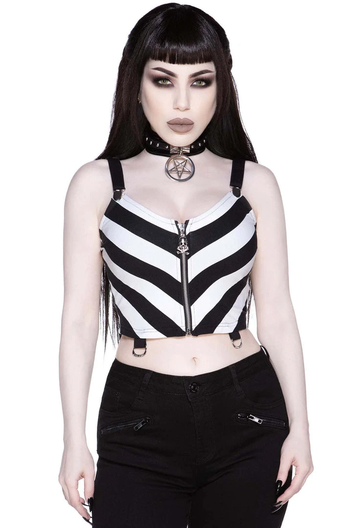 Ladies Killstar Stripe O Negative Top 3 Ladies Killstar Stripe O Negative Top