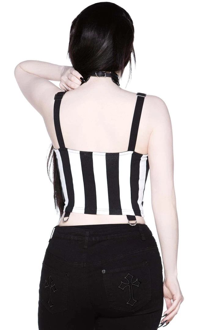 Ladies Killstar Stripe O Negative Top 4 Ladies Killstar Stripe O Negative Top
