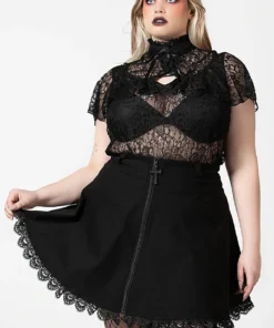 Ladies Killstar Sylvia Lace Top 14 Ladies Killstar Sylvia Lace Top