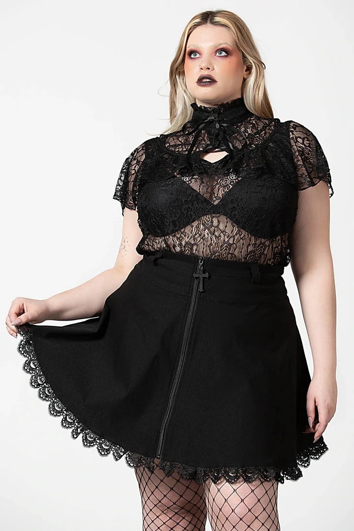 Ladies Killstar Sylvia Lace Top 8 Ladies Killstar Sylvia Lace Top