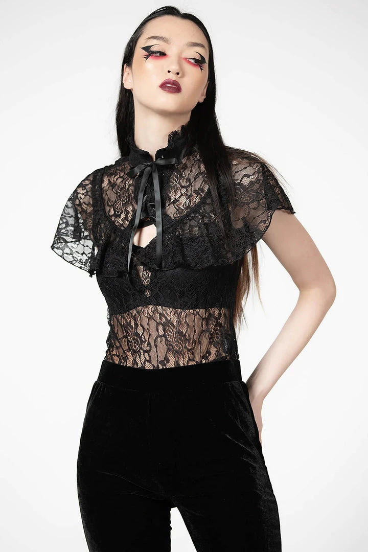 Ladies Killstar Sylvia Lace Top 5 Ladies Killstar Sylvia Lace Top