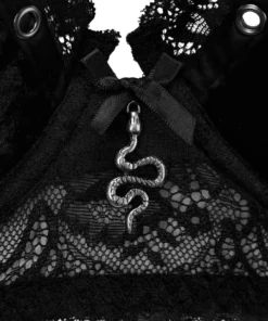 Accessories Killstar Sacred Spirits Velvet Bralet Black