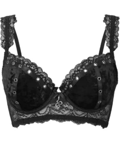 Accessories Killstar Sacred Spirits Velvet Bralet Black