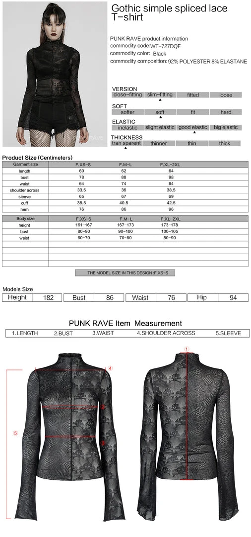 Punk Rave Syble Top - Black 10 Punk Rave Syble Top - Black