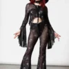 Killstar Spirala Mesh Bell Bottoms New Arrivals