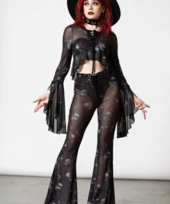 Killstar Spirala Mesh Bell Bottoms New Arrivals