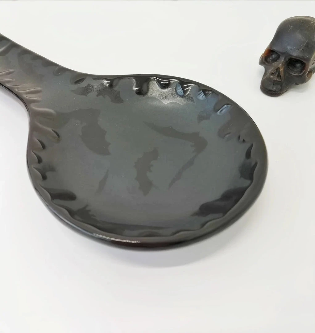 Weird & Wonderful Ceramics Matte Black Bat Large Spoon Rest New Arrivals 3 Weird & Wonderful Ceramics Matte Black Bat Large Spoon Rest New Arrivals