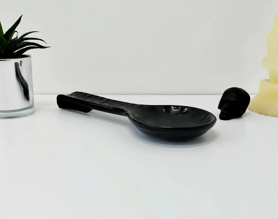 Weird & Wonderful Ceramics Matte Black Bat Large Spoon Rest New Arrivals 4 Weird & Wonderful Ceramics Matte Black Bat Large Spoon Rest New Arrivals