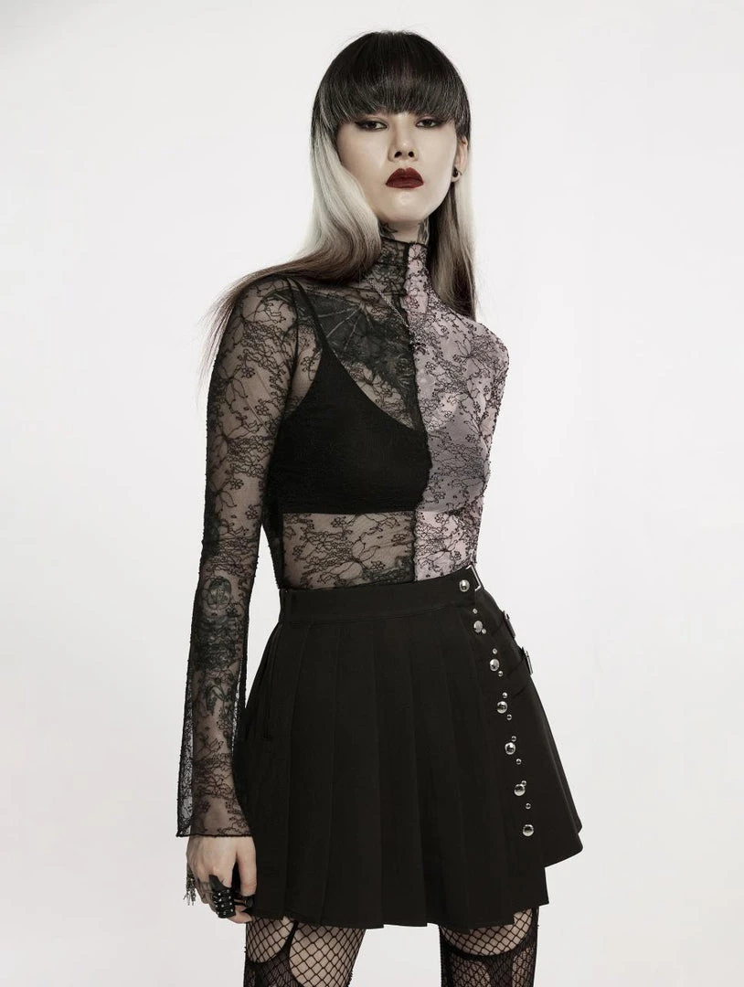 New Arrivals Punk Rave Syble Top - Black & Pink 3 New Arrivals Punk Rave Syble Top - Black & Pink