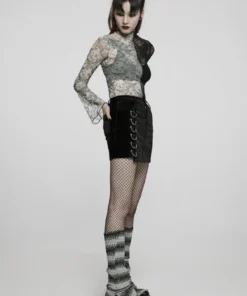 New Arrivals Punk Rave Syble Top - Black & White 18 New Arrivals Punk Rave Syble Top - Black & White