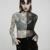 New Arrivals Punk Rave Syble Top - Black & White 1 New Arrivals Punk Rave Syble Top - Black & White