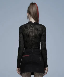 Ladies Punk Rave Naenia Shirt Black 14 Ladies Punk Rave Naenia Shirt Black