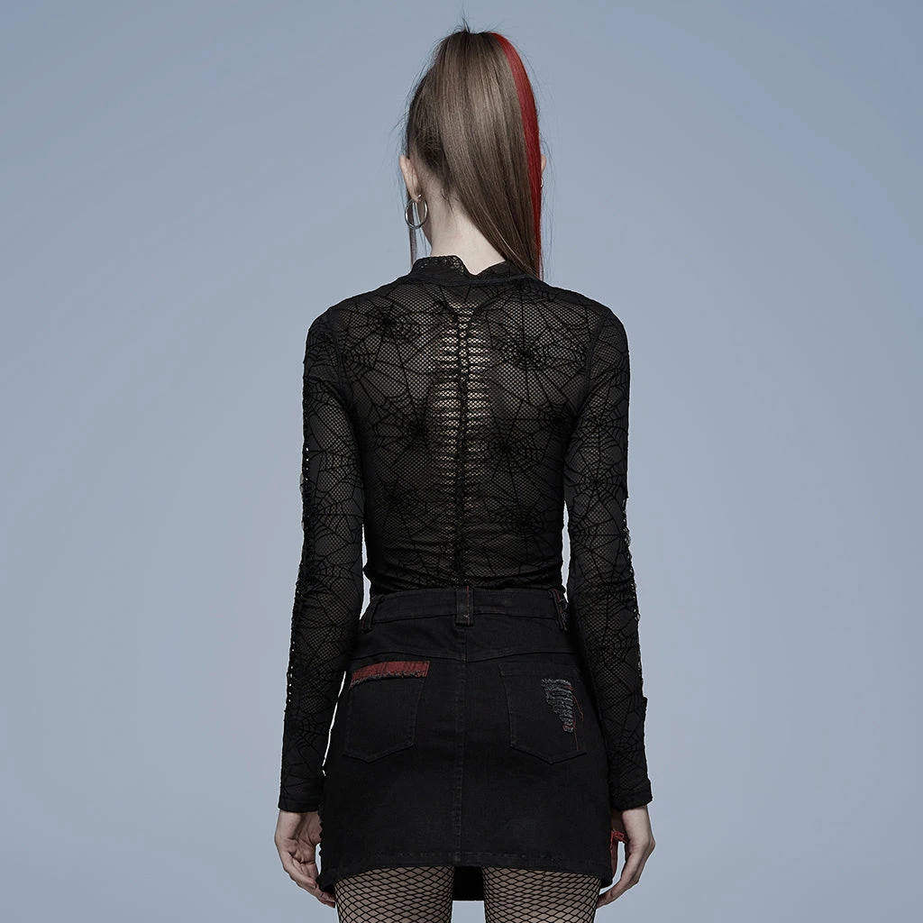 Ladies Punk Rave Naenia Shirt Black 5 Ladies Punk Rave Naenia Shirt Black