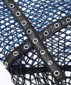 Punk Rave Ramone Mesh Top Blue