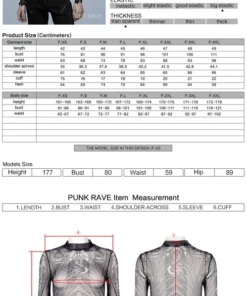 Punk Rave Inclementia Top Black / White Ladies