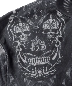 Punk Rave Inclementia Top Black / Gray Ladies