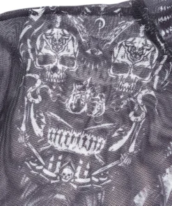 Punk Rave Inclementia Top Black / White Ladies