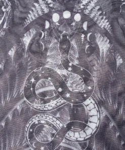 Punk Rave Inclementia Top Black / White Ladies