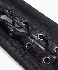 Punk Rave Inclementia Top Black / Gray Ladies