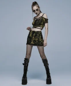 Punk Rave Elantra Top Black / Yellow