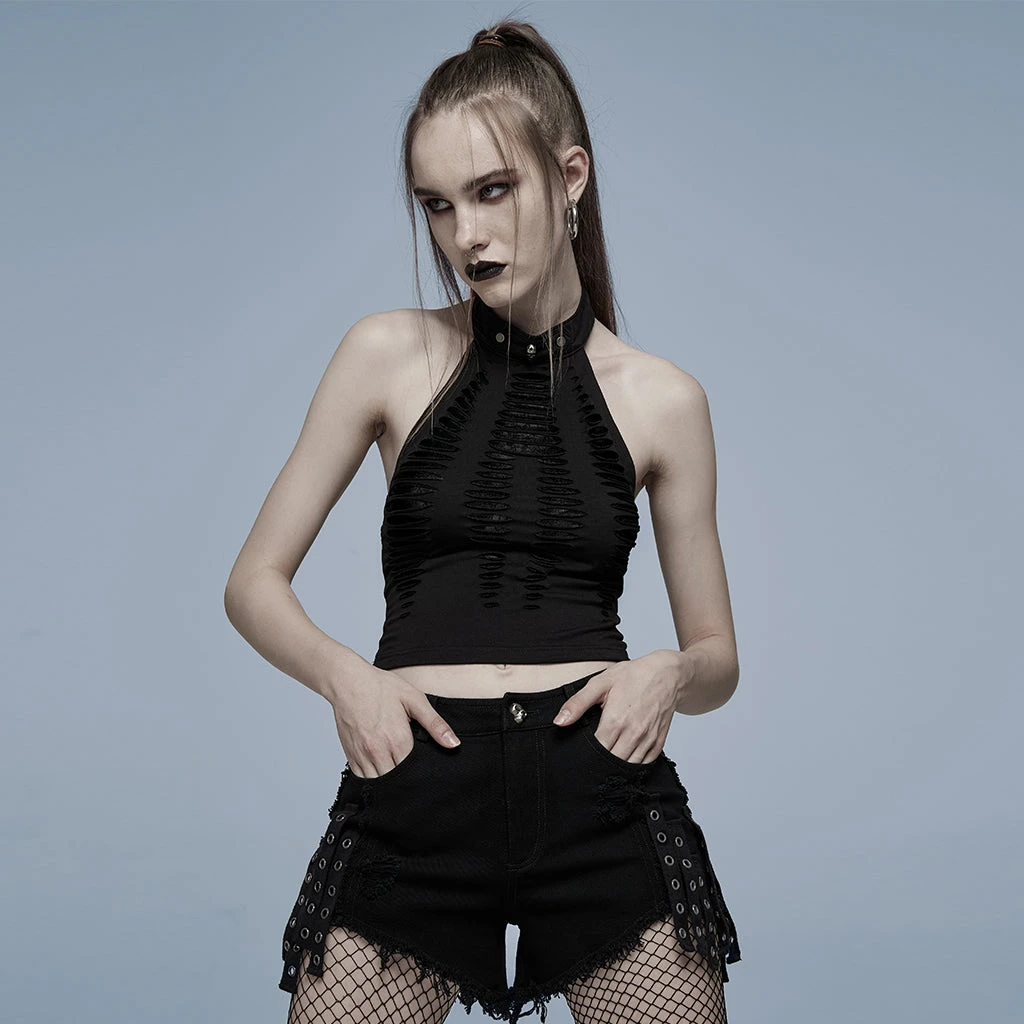 Ladies Punk Rave Jocasta Vest Black 3 Ladies Punk Rave Jocasta Vest Black