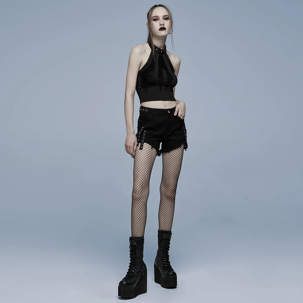 Ladies Punk Rave Jocasta Vest Black 7 Ladies Punk Rave Jocasta Vest Black