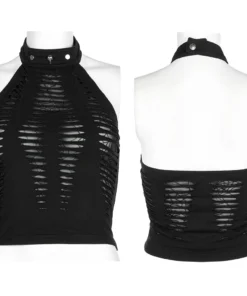 Ladies Punk Rave Jocasta Vest Black