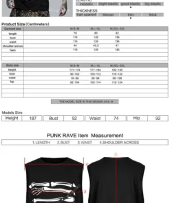 Punk Rave Skeletal Bones Sleeveless T-Shirt 21 Punk Rave Skeletal Bones Sleeveless T-Shirt