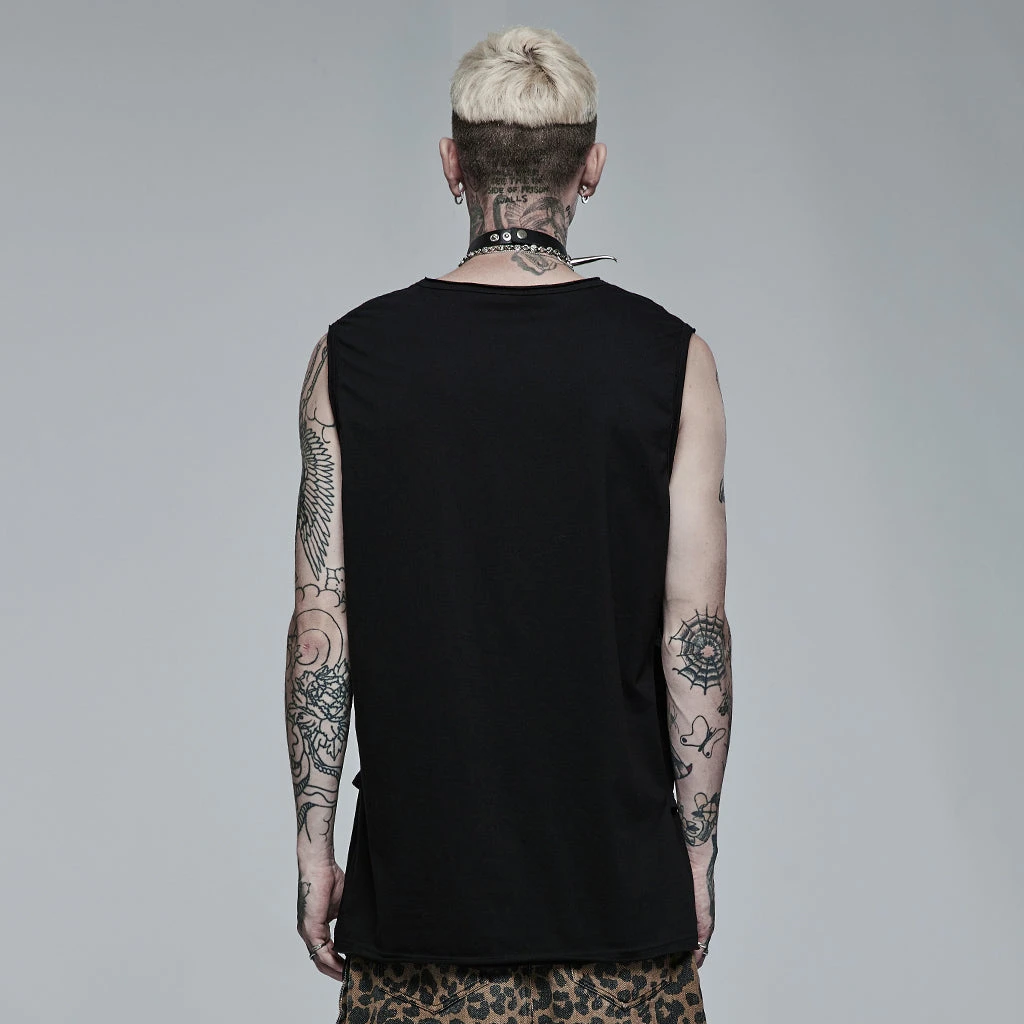 Punk Rave Skeletal Bones Sleeveless T-Shirt 6 Punk Rave Skeletal Bones Sleeveless T-Shirt