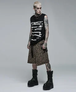 Punk Rave Skeletal Bones Sleeveless T-Shirt 14 Punk Rave Skeletal Bones Sleeveless T-Shirt
