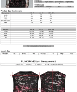 Punk Rave Vesper Sleeveless T-Shirt Black / Red