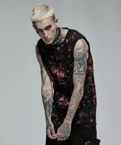 Punk Rave Vesper Sleeveless T-Shirt Black / Red