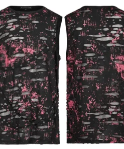 Punk Rave Vesper Sleeveless T-Shirt Black / Red