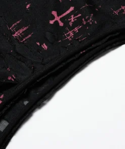 Punk Rave Vesper Sleeveless T-Shirt Black / Red