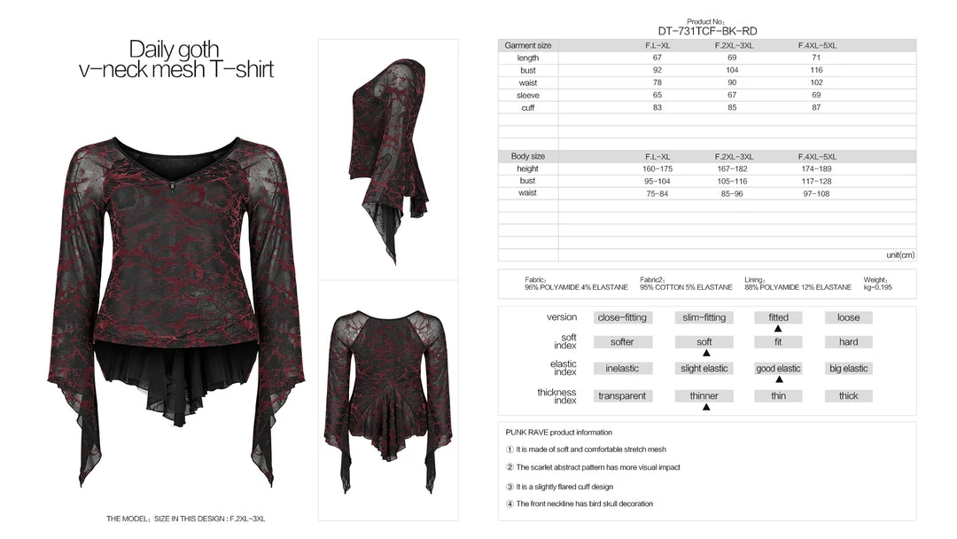 Punk Rave Blazed Mesh Top 7 Punk Rave Blazed Mesh Top