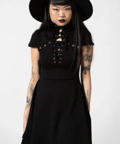 Ladies Killstar Tied Up Skater Dress 11 Ladies Killstar Tied Up Skater Dress