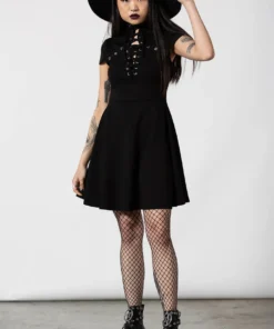Ladies Killstar Tied Up Skater Dress 13 Ladies Killstar Tied Up Skater Dress