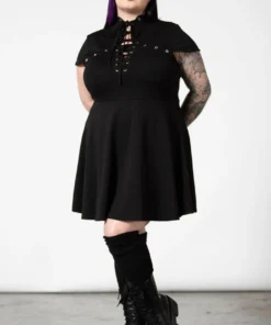 Ladies Killstar Tied Up Skater Dress 15 Ladies Killstar Tied Up Skater Dress