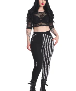 Banned Apparel Banned Spooky Night Walks Half And Half Trousers